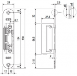 Електрически  насрещник  FAIL SECURE  С палец за  освобождаване  10-24V DC - Image 2